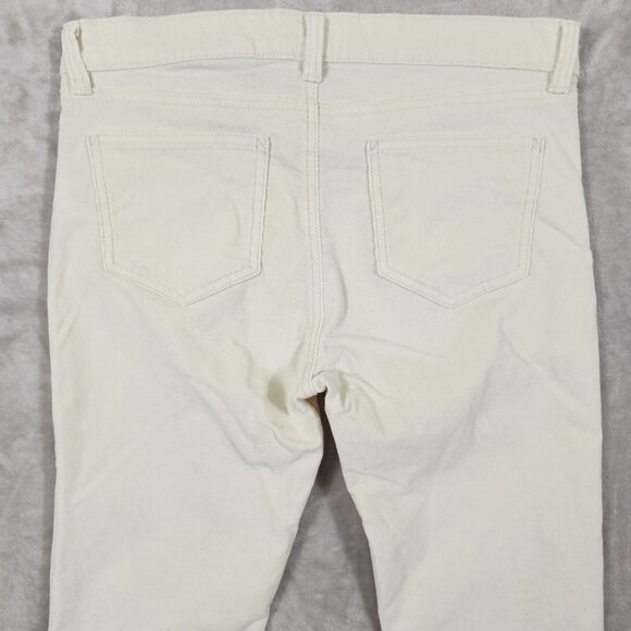 Joe Fresh Corduroy Stretchy Pants Off-white Slim Low rise Women's Size 29 (8) - Picture 5 of 11
